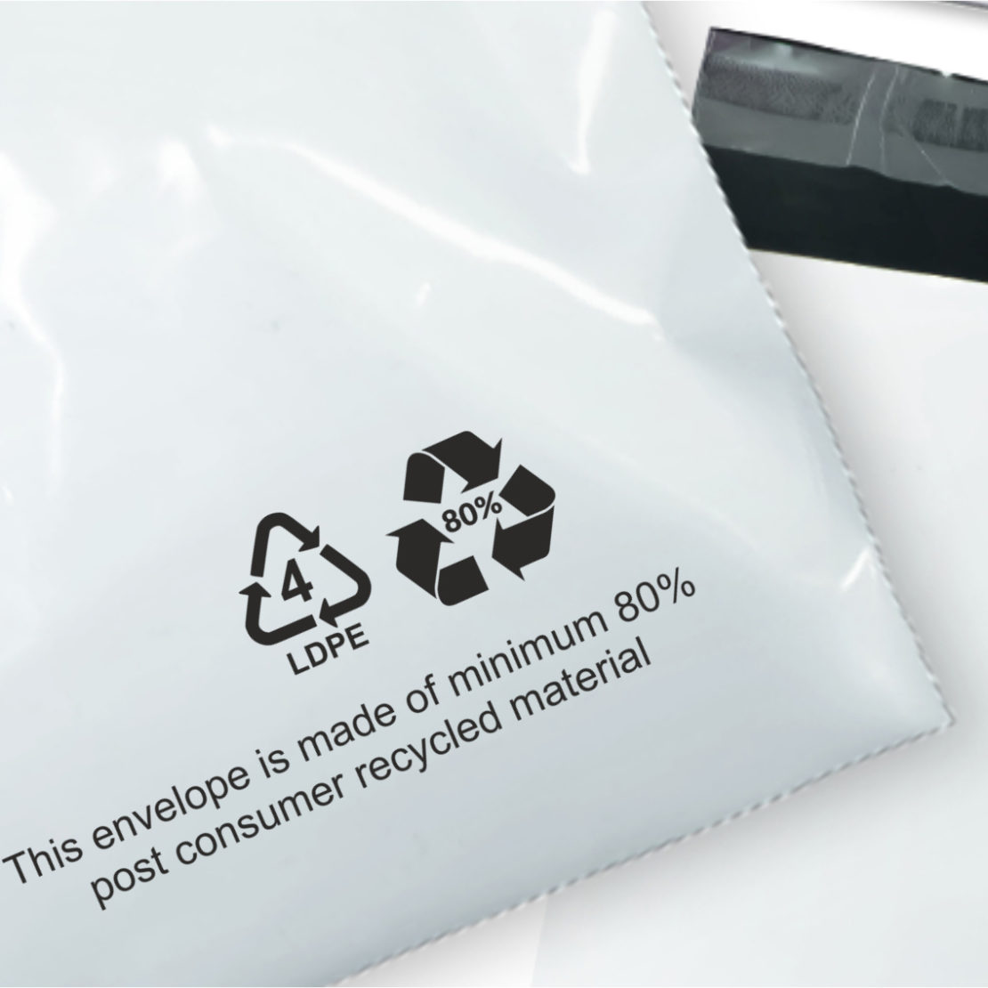 Print LDPE 80% PCR on poly mailer